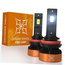 H11 Fog Light, 50000LM Pure White 6000K Bulbs, Plug Play IP68 H11 H8,H9
