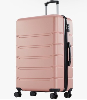 Sweetcrispy 28'' ABS Hard Shell Luggage Pink 360 Degree Spinner TSA Lock NIB