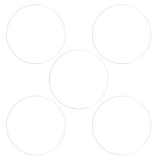 5pcs 34mm Soft TPU Anti-scratch HD Clear Round Watch Glass Screen Protectors