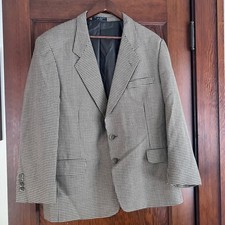 Houndstooth Wool Blazer Jacket Mens Classic Business Casual Outerwear