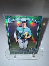Jonny Farmelo /99 Chrome Green Reptilian Refractor 2025 Bowman Draft #BDC-163