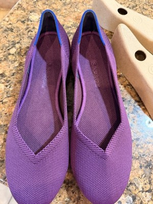Rothy's Shoes Womens Size 10 Purple Knit Ballet Flats Lightweight Comfort Casual
