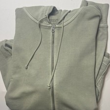 American Eagle Outfitters Sage Green Full-Zip Hoodie