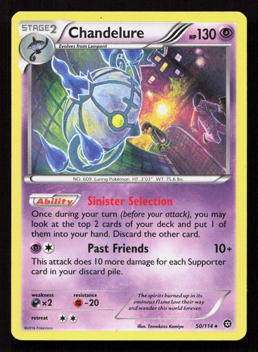 CHANDELURE 50/114 Pokemon STEAM SIEGE Holo