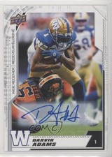 2020 Upper Deck CFL Auto Darvin Adams #60 Auto ba4