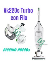 VORWERK FOLLETTO Vk220s + PIC DERNIER MODÈLE AVEC CÂBLE - GARANTIE SACS