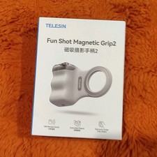 TELESIN Fun Shot Magnetic Grip2 Camera Hand Grip, 10M Remote, Dual Magnet