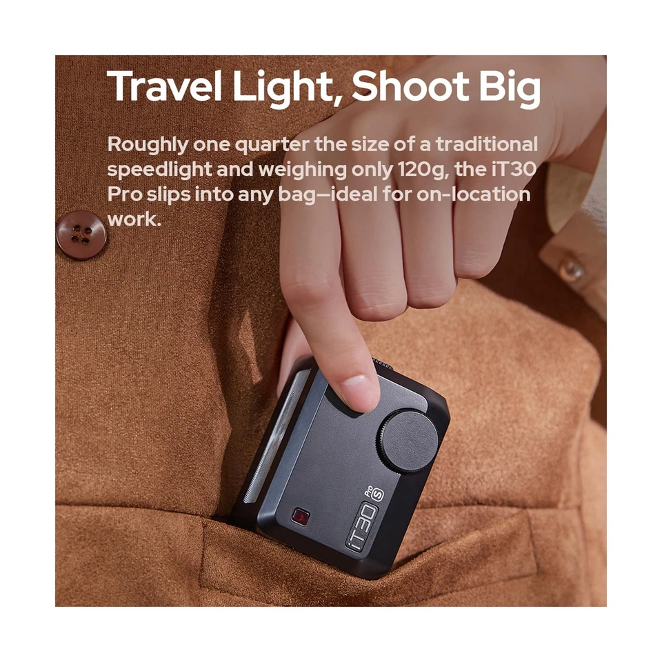 Mini luz flash para cámara GODOX IT30Pro TTL, pantalla táctil a todo color, HSS 1/8000 S... Foto 4 de 4