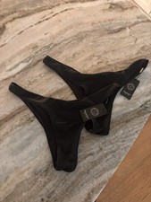 RELLECIGA Cheeky Bikini Bottom Size Small Black NWT 2 Bottoms