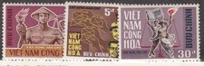 SOUTH VIETNAM Sc 317-9 NH issue of 1967 - National Day