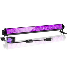42W Black Light Bar with 5.25ft Cord and Switch, Light Up 23x23ft, 40 LEDs Bl...
