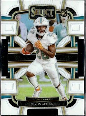 De'Von Achane 2023 Select White Prizm Rookie RC 17/199 Miami Dolphins