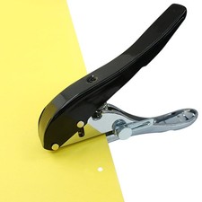 Black 4mm Single Hole Punch, Hand Held, Long Hole, Paper, Cards, Plastic