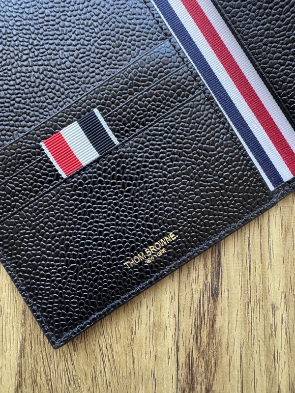Thom Browne Pebble Passport Holder in Black