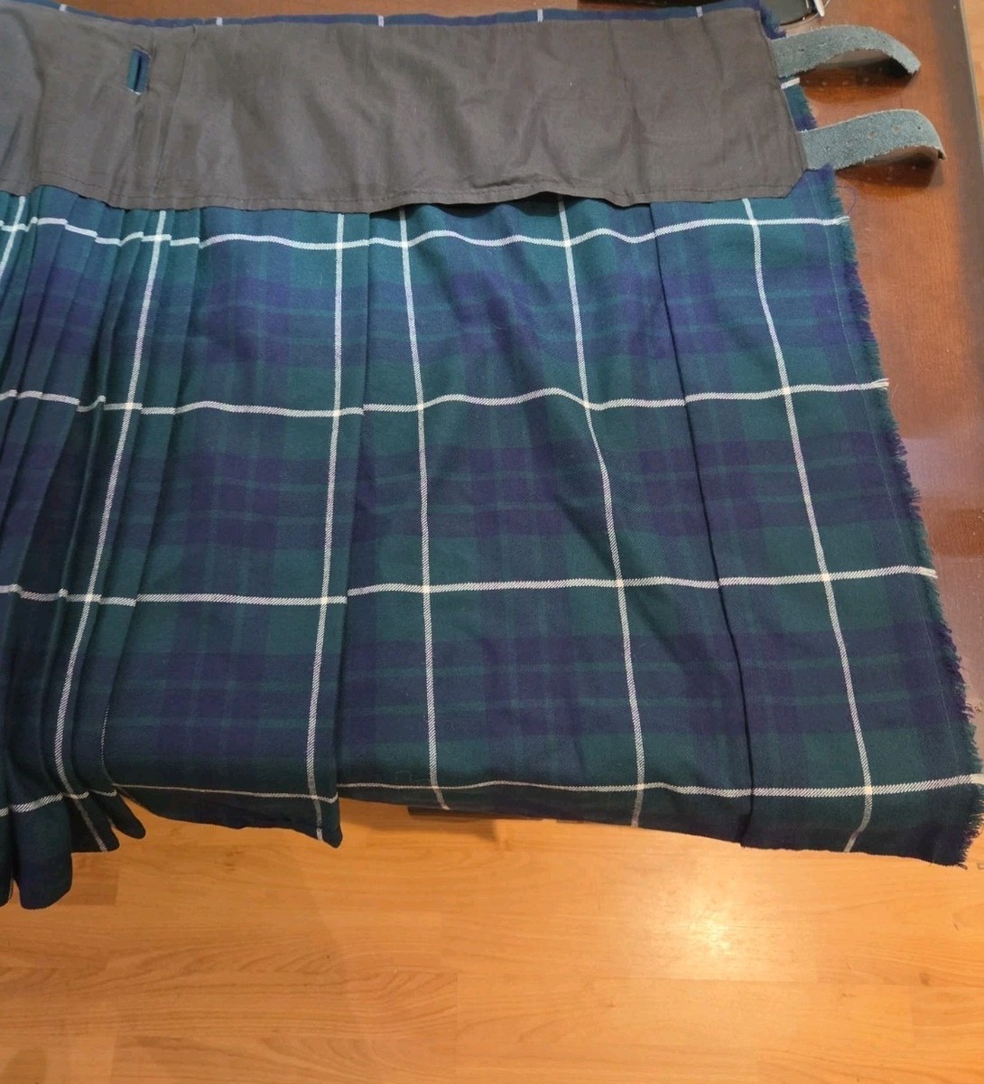 J. Higgins LTD Modern Douglas Hunting Kilt Blue Green, 35-37" waist, 26" length View 6
