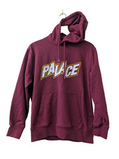 Palace Anglo Hood Burgundy Hoodie Size Medium 100% Cotton