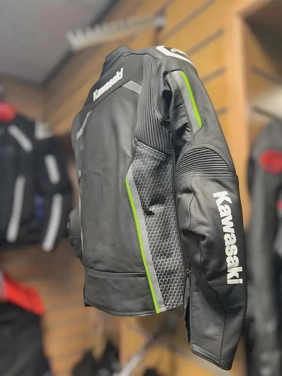 Kawasaki Racing Motorbike Leather Jacket Kawasaki Ninja Motorcycle