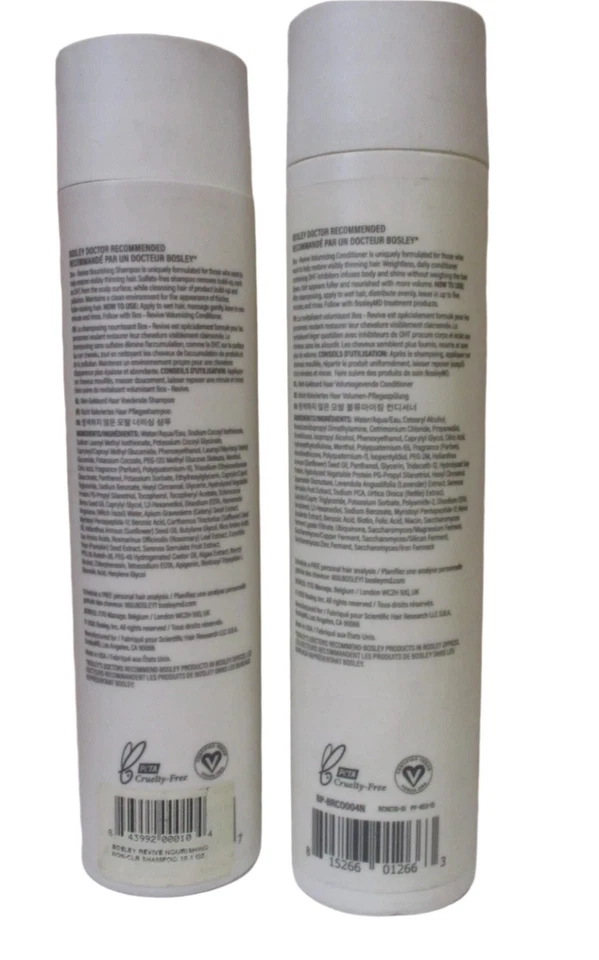 Bosley MD Bos Revive Nourishing Shampoo & Volum Conditioner Non Colored 10oz Duo - Image 2 of 3