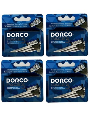 Dorco Pace 3 - Three Razor Blade Shaving System- 16 Count (Pack of 1), Silver 