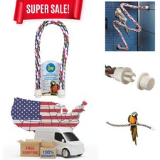 Pet Comfy Perch For Birds Flexible Multi-color Rope, Large - 36" Length