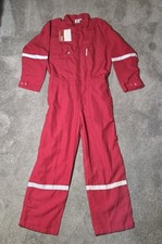 PRUNI Nomex FR Coveralls Size 44 Red Flame Resistant Full Zip Snap ATPV 4.6 NWT