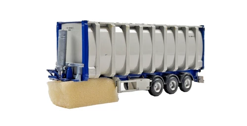 LION TOYS 1/50 SCALE DIECAST BLUE & SILVER BULK SKELETAL TRAILER UNIT UNBOXED