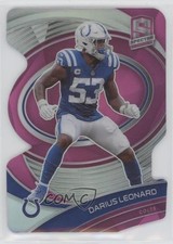 2021 Panini Spectra Neon Pink Prizm Die-Cut 3/20 Shaquille Leonard Darius 0xg5
