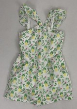 Janie and Jack Girl's 8 Pineapple Ruffle Sleeve Romper A Bright Spring