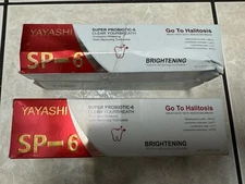 4 Yayashi SP-6 Super Probiotic-6 Brightening Toothpaste 120g lot 4 Tubes EXP 27