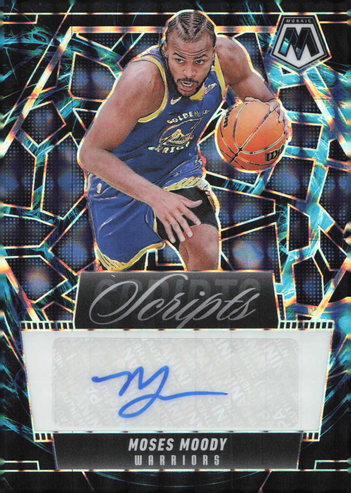 2024-25 Panini Mosaic Moses Moody Scripts Genesis #MS-MMG AU