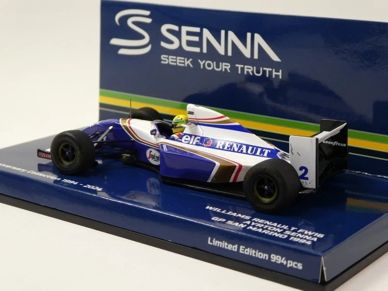 Minichamps Williams Renault FW16 #2 Ayrton Senna San Marino 1994 1/43 540943302 - Immagine 2 di 4