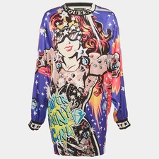 Dolce Gabbana Multicolor Printed Satin Tunic S