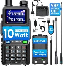 Digital Handheld Radio Scanner Fire Police VHF FM EMS Ham 2 Way Transceiver Dual