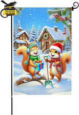 Winter Merry Christmas Garden Flag 12X18 Inch Vertical Double-Sided Winter Chris