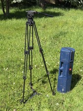 Sachtler Video 18 Caddy Head 2-Stage Carbon Fiber Tripod 100mm, 2 Pan Arm, Case