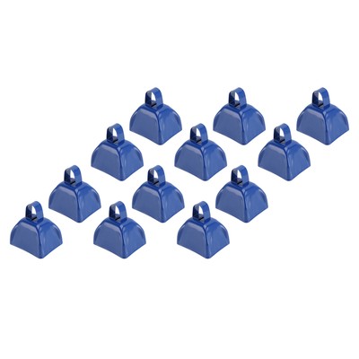 12Pcs 3in Blue Metal Kuhglocke Noisemaker Mit Griff Für Fußballspiele Sporti CUB