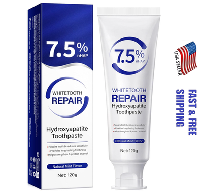 #ad 7.5% Hydroxyapatite Toothpaste Remove Yellow Tooth Stains For Sensitive Teeth $6.98