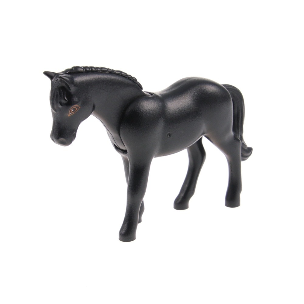 1X Lego Belville Animal Horse Black Eyes Surrounded Dark Orange Mare 6171PB04
