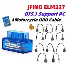 For YAMAHA for HONDA OBD2 Connector for KAWASAKI 6pin OBD 2 OBD Extension Cable