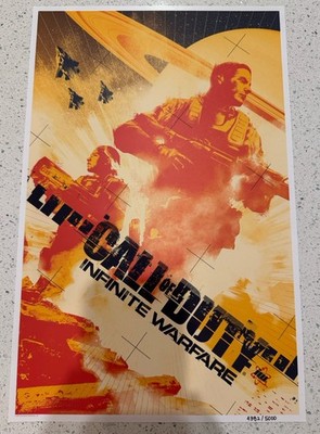 Call of Duty Infinite Warfare Poster Limited Edition 4382/5000 COD Print