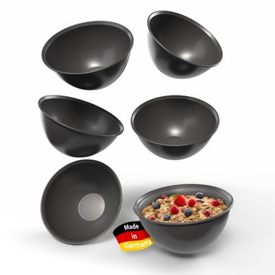 Müslischalen 6 Stück bruchfest 700ml in elegantem schwarz Lieblingsschalen
