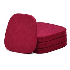 14x14 Memory Foam Metal Chair Cushions Set of 4, Dual-Layer Design Non-Slip M...