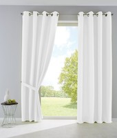 2 X VorhäNge Blickdicht LichtdurchläSsig Gardinen ÖSen Hxb 175X140 Cm Weiß
