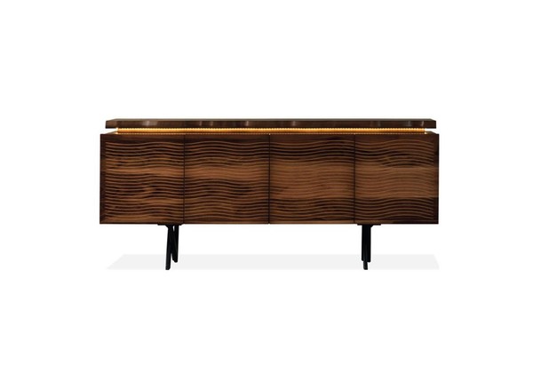 Designer Braune Holz Kommode LuxuriöSes Sideboard Esszimmer Holzschrank-image