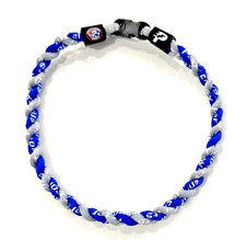 Boys Girls Kids T-Ball Tee-Ball Baseball Tornado Necklace Royal Blue Gray 16"