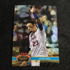 2021 Stadium Club Chrome 1991 Design Variation Wave Refractor #74 Javier Baez NY