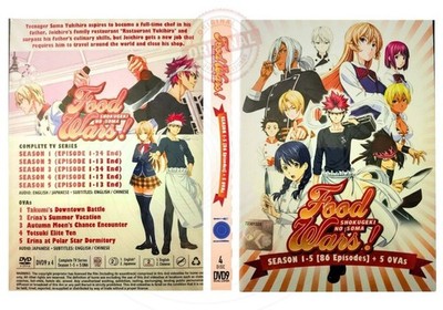 Food Wars! Shokugeki No Soma Complete Series S1-5 + 5 OVAs DVD English Dub |SAVE