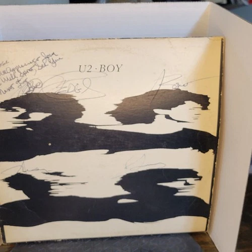 AUTOGRAPHED Bono U2 "Boy" Debut LP Original 1981 Winchester Press