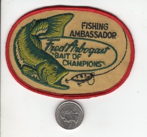 FRED ARBOGAST BAIT OF CHAMPIONS FISHING AMBASSADOR PATCH  - MICHIGAN DEER PATCH