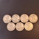 Liberty Walking Half Dollar   Silver 50C Lot of 7 Circulated Coins